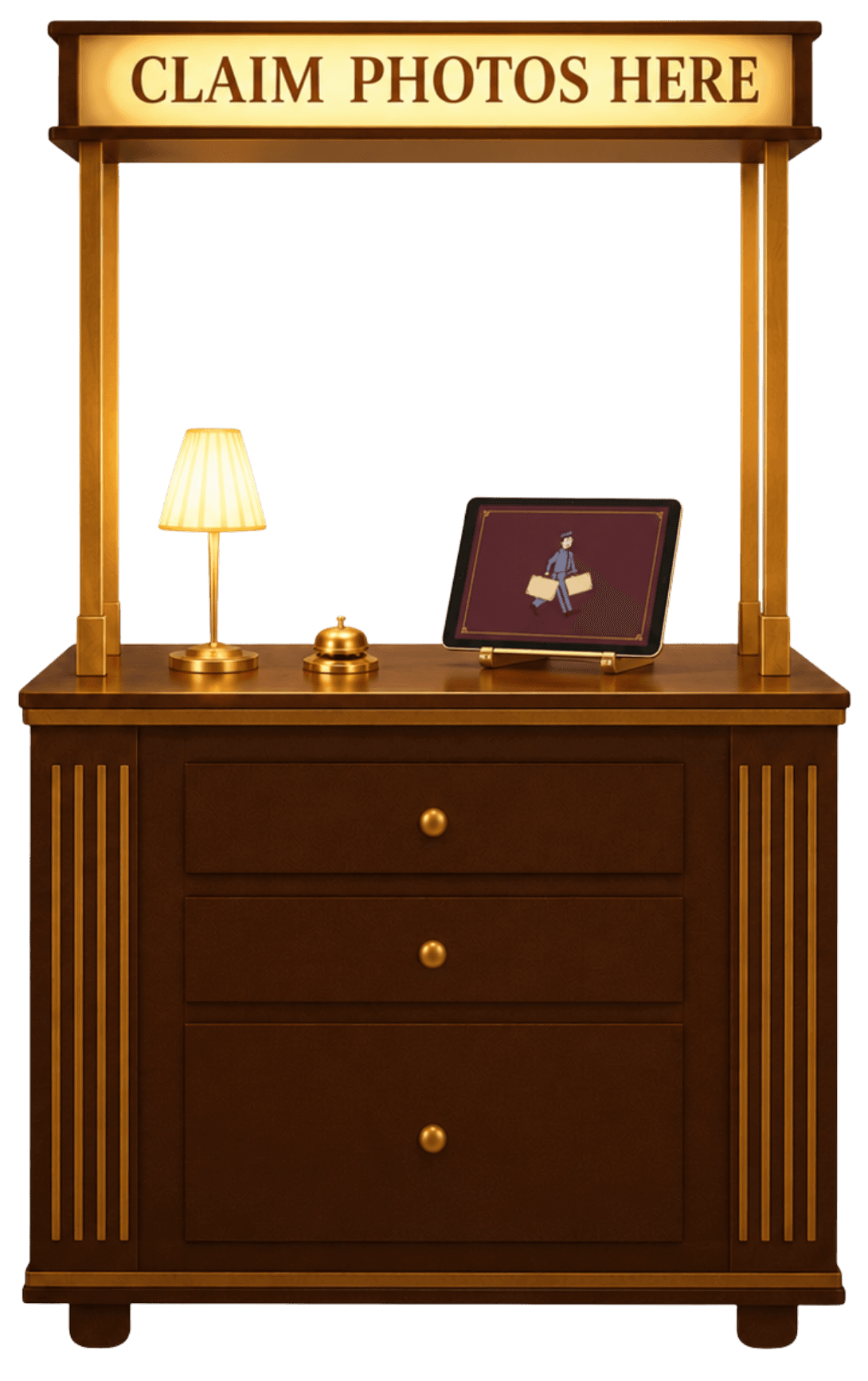 The House of Bellhop photo claim booth